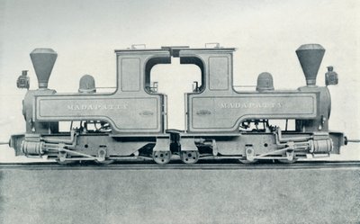 Een dubbele locomotief door Unbekannt
