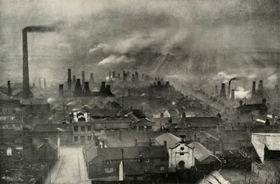 Een Fabriekslandschap in de Potteries door Unbekannt