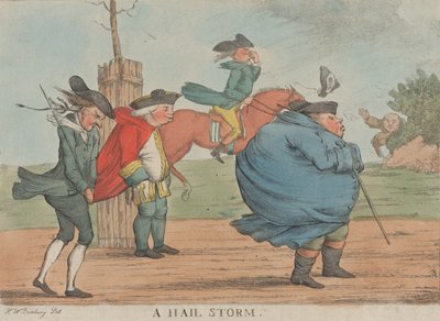 Een hagelstorm, 1800-1820 door Unbekannt