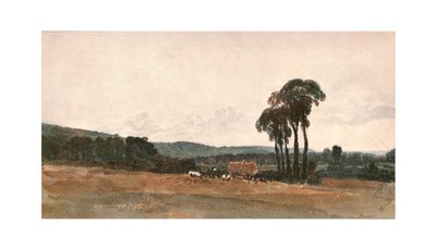 Een oogsttafereel - een buitenschets, ca. 1900 door Unbekannt