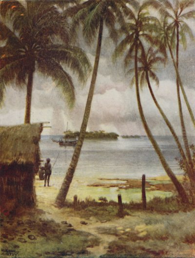 Een lagune, Salomonseilanden, 1923 door Unbekannt