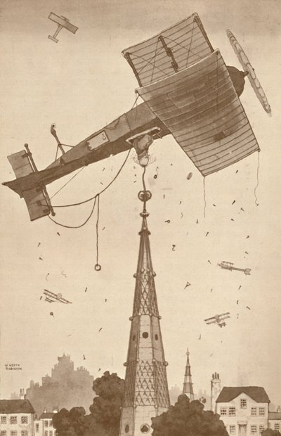 Een Loop-the-Looper in diepe gedachten krabt zich op het hoofd over een moeilijk probleem, 1927 door Unbekannt