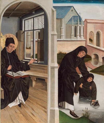 Een wonder van Sint Benedictus, c. 1480 door Unbekannt