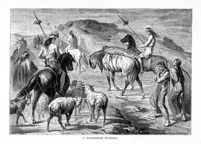 Een Patagonische begrafenis, 1877 door Unbekannt
