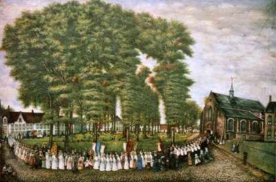 Een processie in Brugge aan het einde van de 19e eeuw door Unbekannt