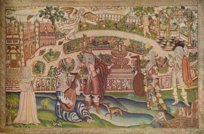 Een zeldzaam petit point schilderij uit de periode van Karel I, 17e eeuw, 1936 door Unbekannt
