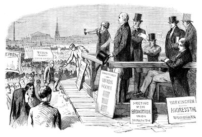 Een demonstratie voor de hervormingswet, Birmingham, West Midlands, c1832 c1895 door Unbekannt