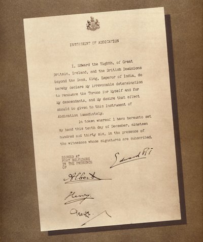 Een regeerperiode beëindigd, 1936 1937 door Unbekannt