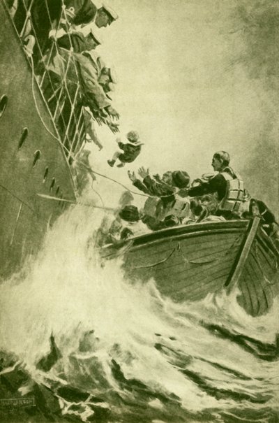 Een redding op zee, c1930 door Unbekannt