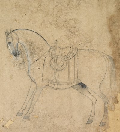 Een gezadeld paard, ca. 1750 door Unbekannt