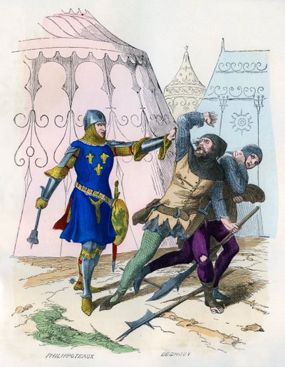 Een sergeant bij de koning arresteert een militieplunderaar, 1290-1330, 1882-1884 door Unbekannt