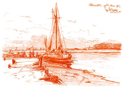 Een Schets in Walberswick, 1899 door Unbekannt