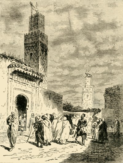 Een Straat in Fez, 1890 door Unbekannt