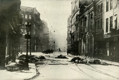 Een Straat in Lille, 1919 door Unbekannt