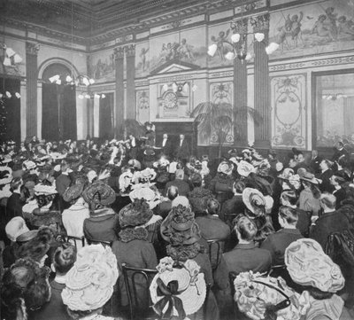 Een zondagavond debat in de Old Playgoers Club, Londen, c1903 door Unbekannt