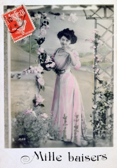 Duizend kussen, Franse ansichtkaart, ca. 1900 door Unbekannt