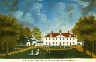 Een uitzicht op Mount Vernon door Unbekannt