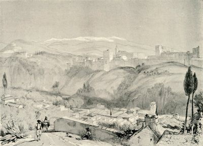 Een Uitzicht op het Alhambra vanaf de Albaycin, 19e eeuw, 1907 door Unbekannt