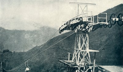 Een uitzicht op een kabelspoorweg, 1922 door Unbekannt