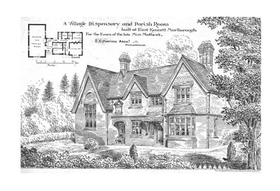 Een dorpsapotheek en parochiezaal gebouwd in East Kennett, Marlborough, 1884 door Unbekannt