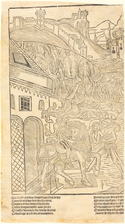 Een waarschuwing tegen het spelen van dobbelstenen, ca. 1500 door Unbekannt