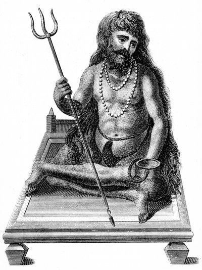 Een yogi mediterend, 1811 door Unbekannt