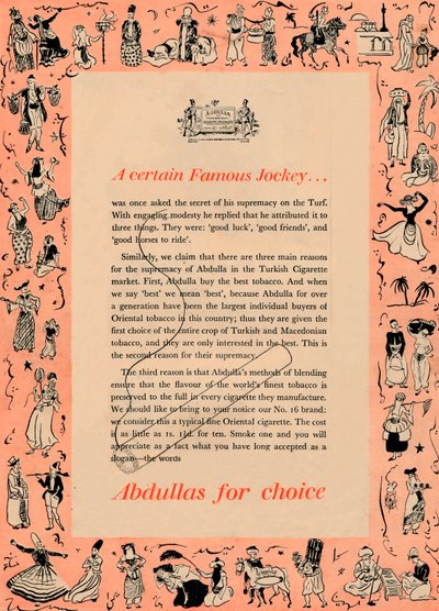 Een zekere beroemde jockey Abdullas voor keuze, 1939 door Unbekannt