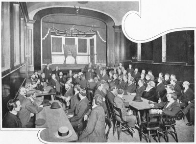 Een discussie in de Eleusis Club, Londen, ca. 1903 door Unbekannt
