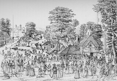 Een feest in Horselydown, Southwark, in 1590, 1904 door Unbekannt
