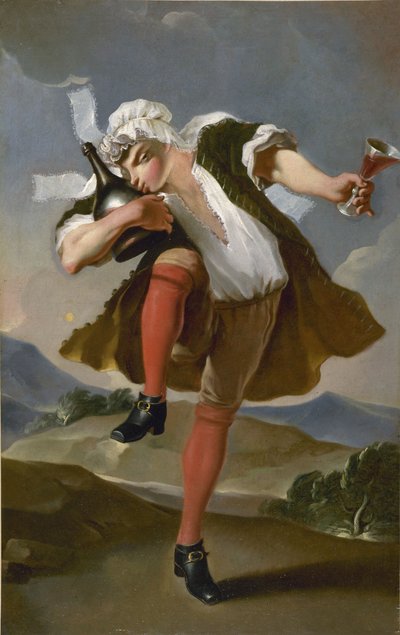 A la bonne bouteille. Uithangbord van een wijnhandelaar, tussen 1780 en 1800 door Unbekannt
