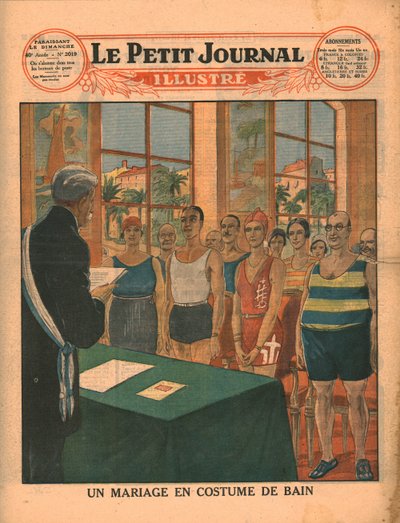 Een huwelijk in zwemkleding door Unbekannt