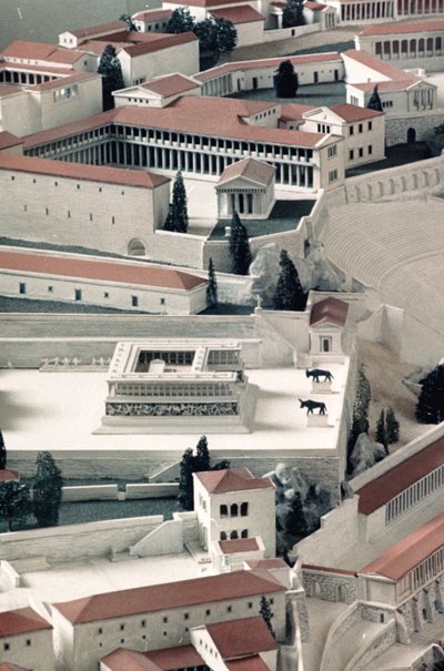 Een model van de oude Griekse stad Pergamon door Unbekannt