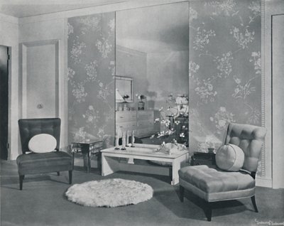 Een moderne slaapkamer geïnspireerd door de Chinezen, 1942 door Unbekannt