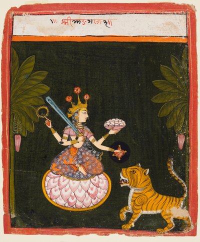 Een pagina uit een Devi-serie, c. 1660 door Unbekannt