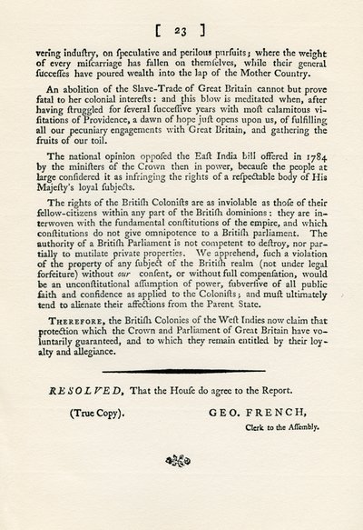 Een protest tegen de slavenhandel, 1789 1965 door Unbekannt