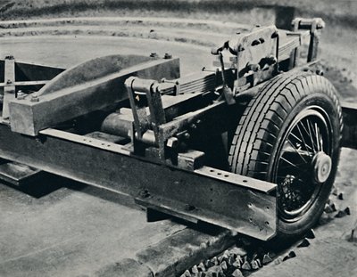 Een roadsterband onder test, 1937 door Unbekannt
