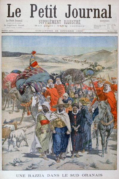 Een roundup in het zuiden van Oranais, Algerije, 1900 door Unbekannt