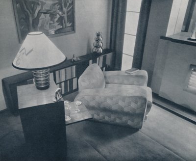 Een kleine kamer ontworpen en ingericht door Michael Dawn, Bedford, Engeland, 1935 door Unbekannt