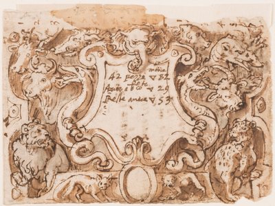 Een titelpagina voor de serie Venationes Ferarum Arium Piscium door Unbekannt