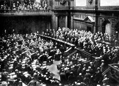 Een Typische Zitting van de Rijksdag, Parlement van de Duitse Republiek door Unbekannt
