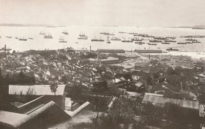 Een uitzicht op de nieuwe kades tijdens de bouw, 1914 door Unbekannt