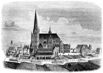 Abdij van Saint-Denis, eind 16e eeuw 1849 door Unbekannt
