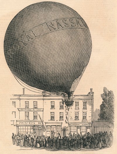 Ongeluk met de Nassau Ballon op de London-Road, woensdag, 1849 door Unbekannt