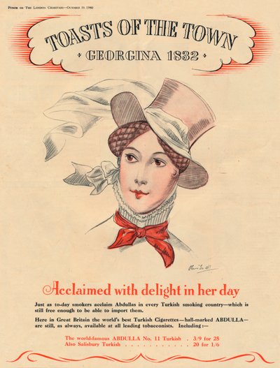 Met vreugde toegejuicht in haar tijd, Toasts van de Stad - Georgina door Unbekannt