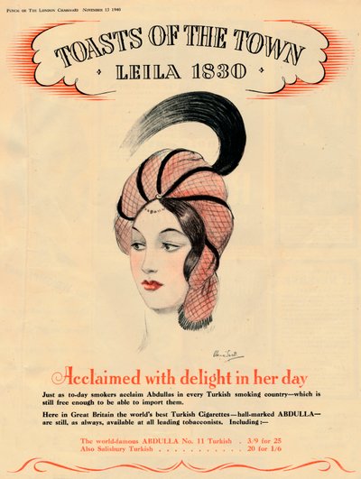 Met vreugde begroet in haar tijd, Toasts of the Town - Leila 1830 door Unbekannt