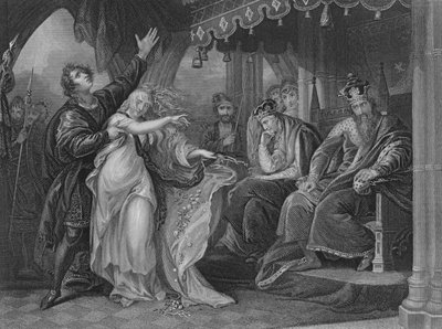 Act IV Scene v uit Hamlet, 19e eeuw door Unbekannt
