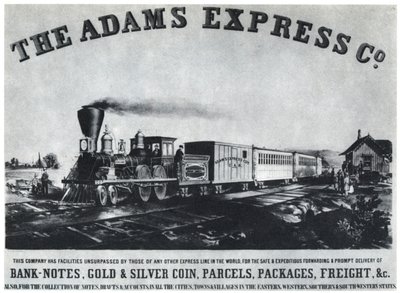 Adams Express Company advertentie, ca. 1860s-1954 door Unbekannt