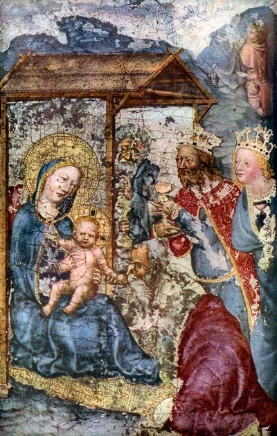 Aanbidding van de drie koningen, ca. 1360 1955 door Unbekannt