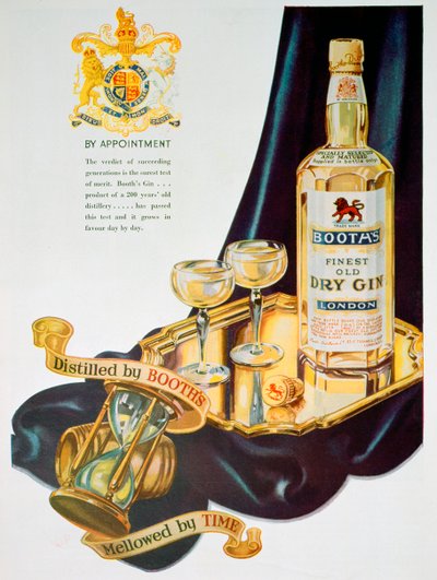 Advertentie voor Booths gin door Unbekannt