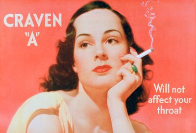 Advertentie voor Craven A sigaretten door Unbekannt